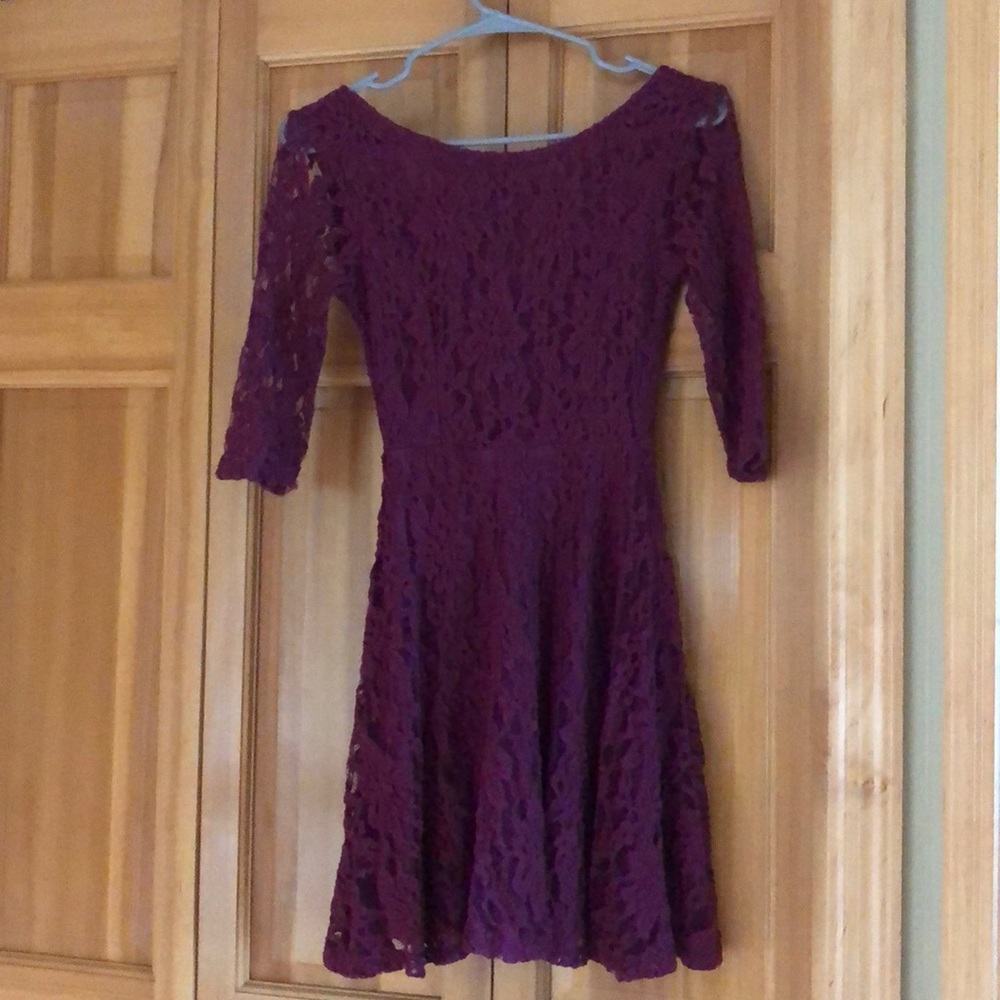 Burgundy Lace Dress